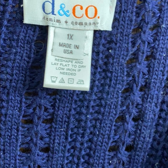 Navy Blue sweater SIZE 1X EUC - Picture 3 of 6